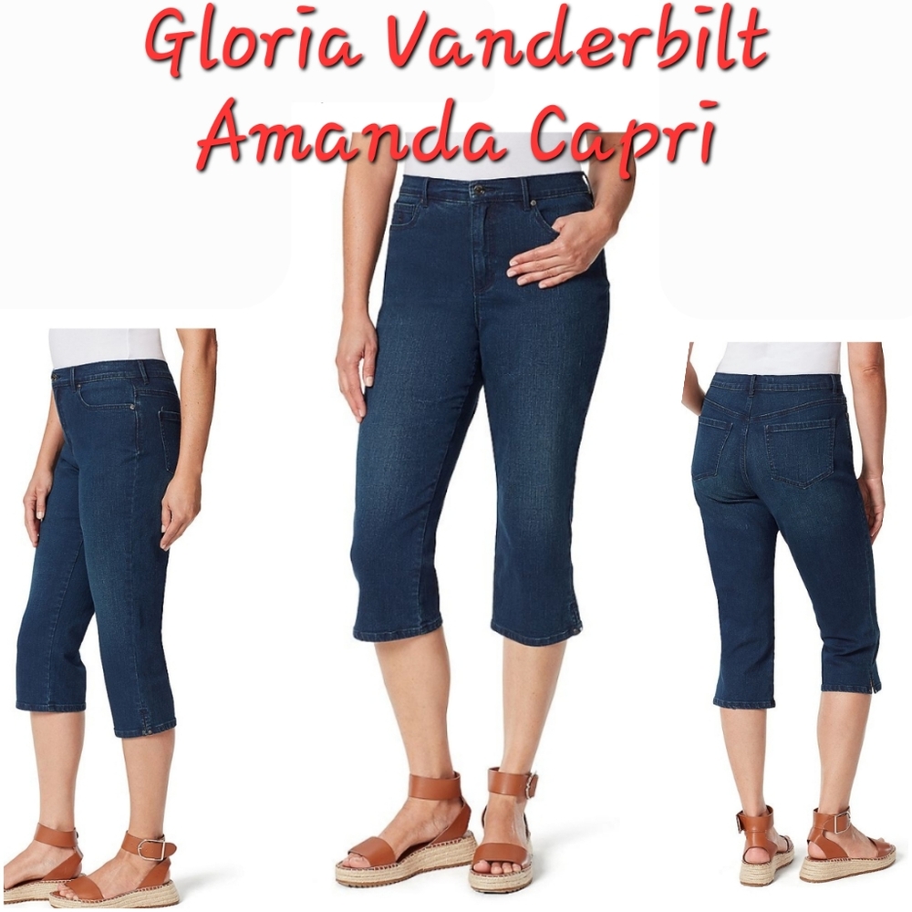 🥳FINAL PRICE👍👖NWT‼️ Gloria Vanderbilt brand Amanda Tapered Cut Capri Jeans